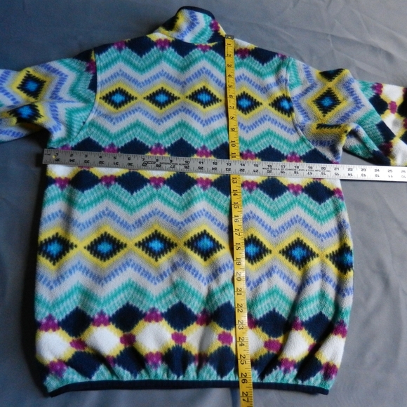 Patagonia Synchilla Sweater Adult Size Medium Blue Geometric Fleece Snap T 25455 - Picture 12 of 15